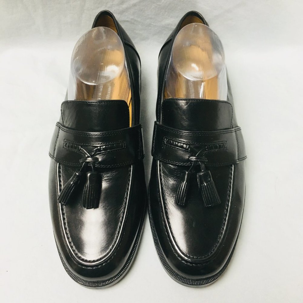 Johnston & Murphy Black Leather Tassel Men's 8 W